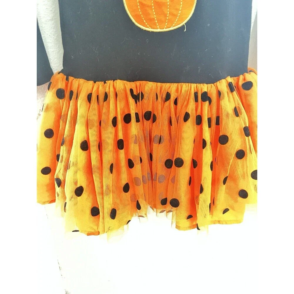 Girls‎ Counting Daisies Halloween Party Tutu Dress Black Cat Pumpkin Size 6